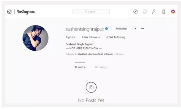 When Sushant Singh Rajput deleted all his Instagram posts and wrote & # 039; Not Here Right Now & # 039;
